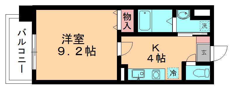 マウンテンヒルズ新千葉一番館(1K/2階)の間取り写真