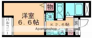 バレンタイン(1K/2階)の間取り写真
