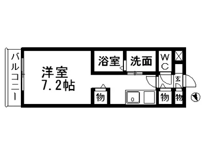 パークサイド砂山(1K/7階)の間取り写真