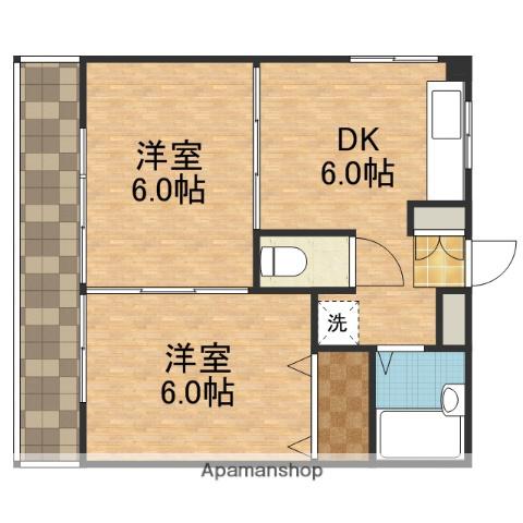 クレメゾン西船(2DK/2階)の間取り写真