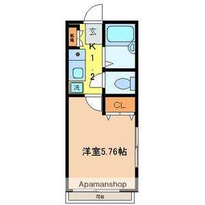 総武・中央緩行線 小岩駅 徒歩5分 2階建 築21年(1K/2階)の間取り写真