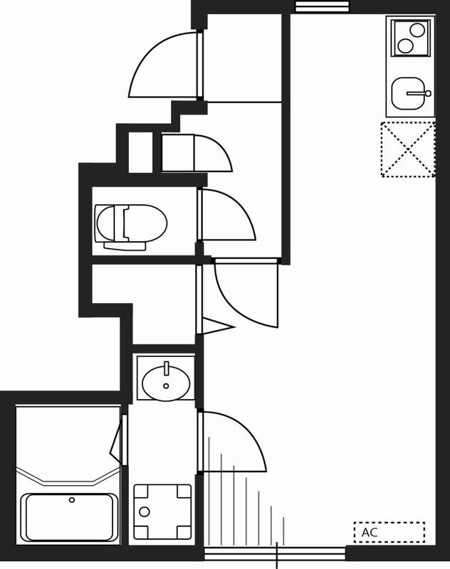 リブリ・KITAKASAI(ワンルーム/1階)の間取り写真