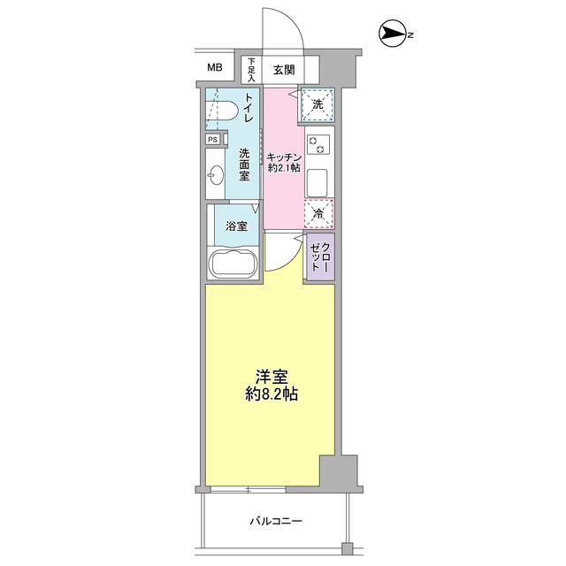 CERCA TORRE(1K/2階)の間取り写真