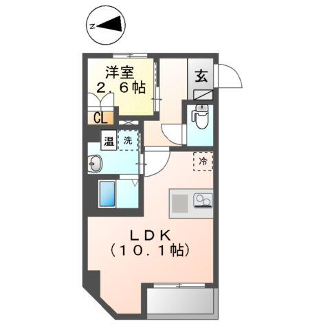 アークトゥルス(1LDK/1階)の間取り写真