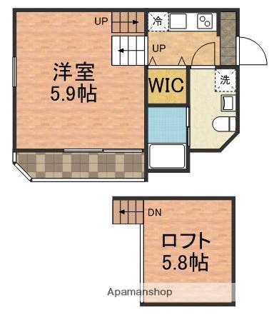 セレブラーレ西船橋(ワンルーム/2階)の間取り写真