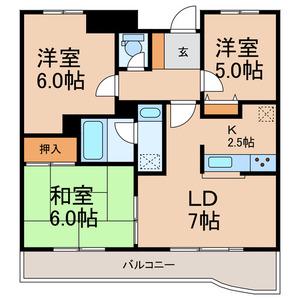 薬園台ガーデンヒルズ(3LDK/3階)の間取り写真