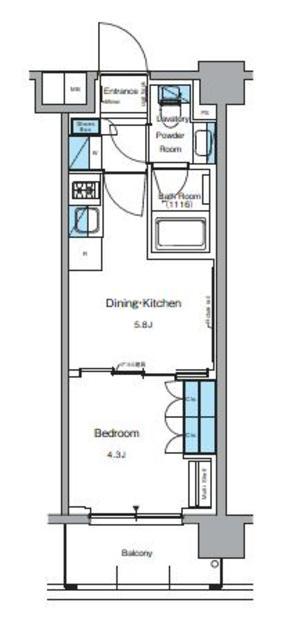 ルフォンプログレ押上イースト(1DK/5階)の間取り写真