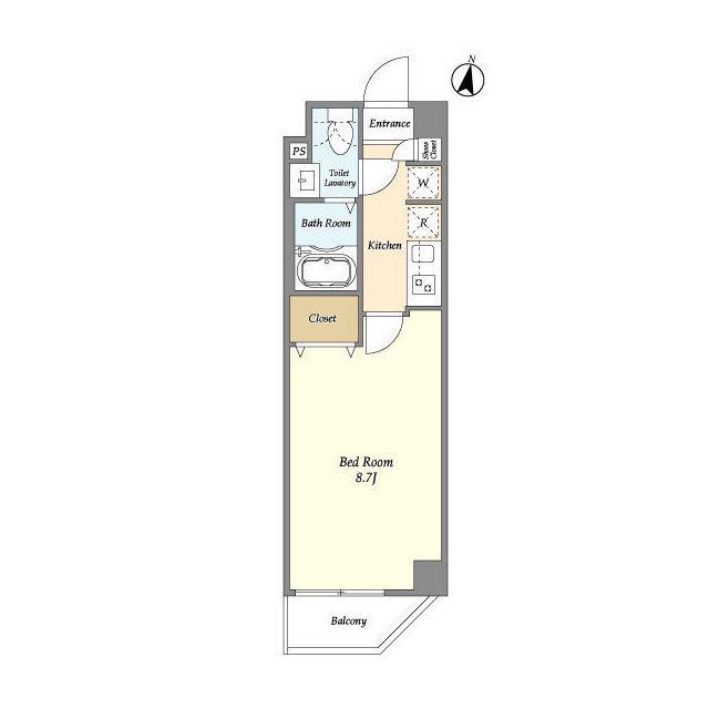 アルファコート青砥4(1K/2階)の間取り写真