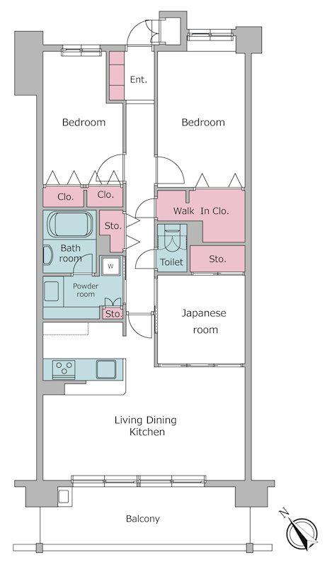 レジディア東松戸(3LDK/6階)の間取り写真