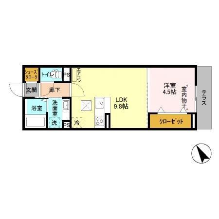 KAIJIN-SO(1LDK/1階)の間取り写真