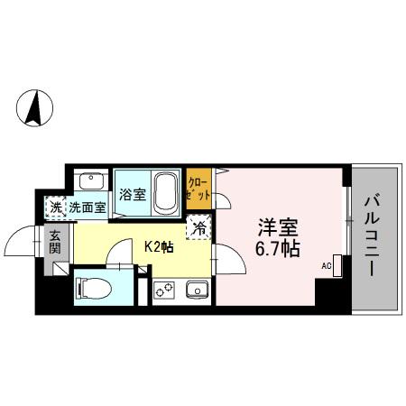 セレッソ本所(1K/4階)の間取り写真