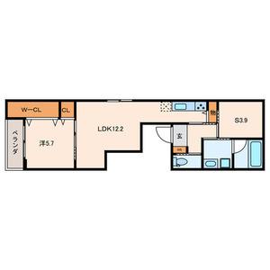 キルシュМ(1SLDK/3階)の間取り写真