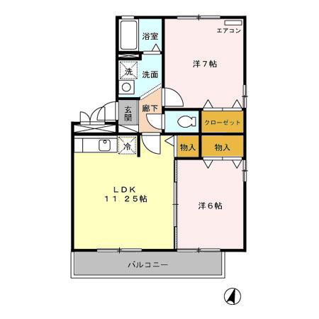 キャロルステージISHII 2階階 間取り