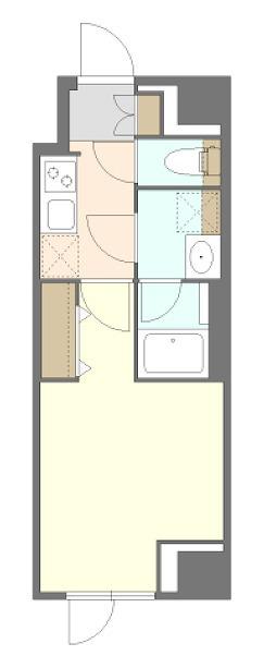S-RESIDENCE原木中山AZURE(1K/4階)の間取り写真
