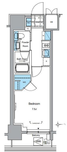 ルフォンプログレ田原町(1K/9階)の間取り写真