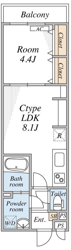 リブリ・エルカーサ亀有(1LDK/3階)の間取り写真