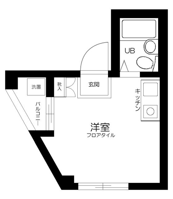 恵ビル(ワンルーム/3階)の間取り写真