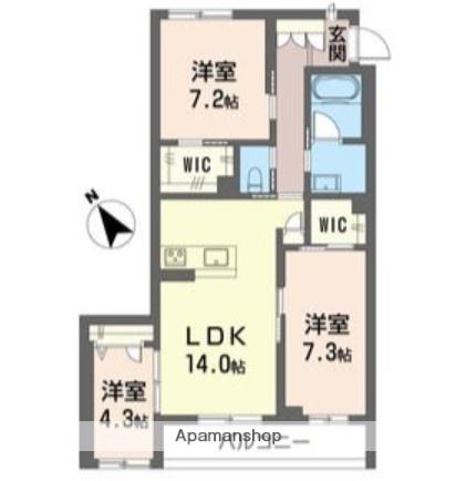 ティエンポ フェリズⅠ(3LDK/4階)の間取り写真