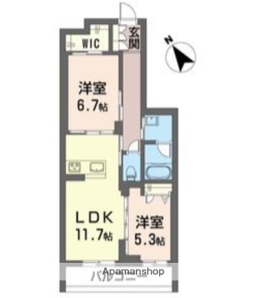 ティエンポ フェリズⅠ(2LDK/4階)の間取り写真
