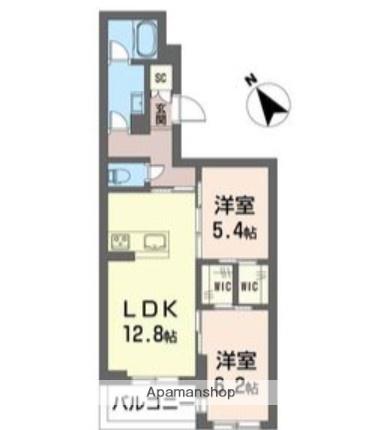 ティエンポ フェリズⅠ(2LDK/4階)の間取り写真