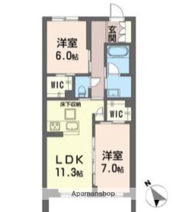 ティエンポ フェリズⅠ(2LDK/1階)の間取り写真