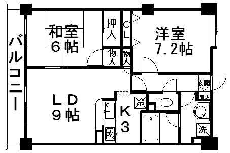 アウラ10(2LDK/8階)の間取り写真