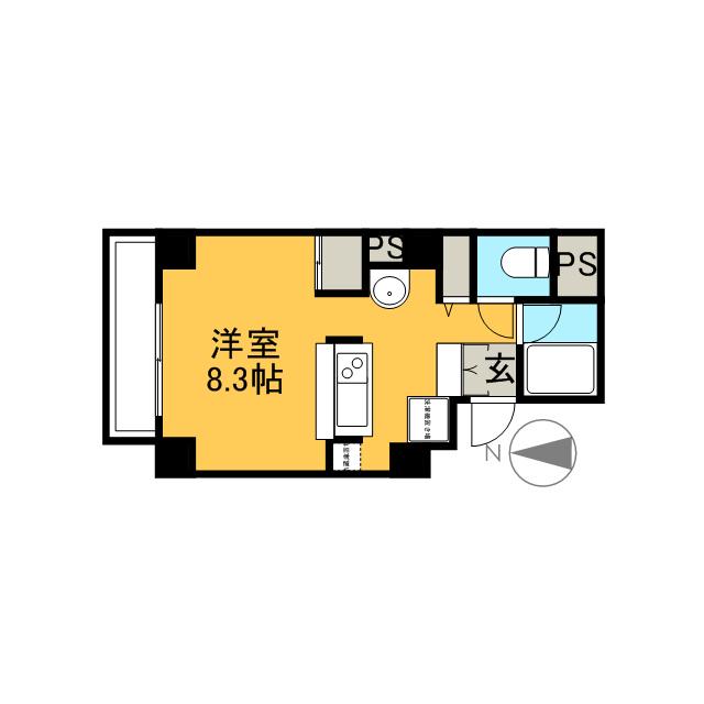 フィオレッタ両国(ワンルーム/3階)の間取り写真