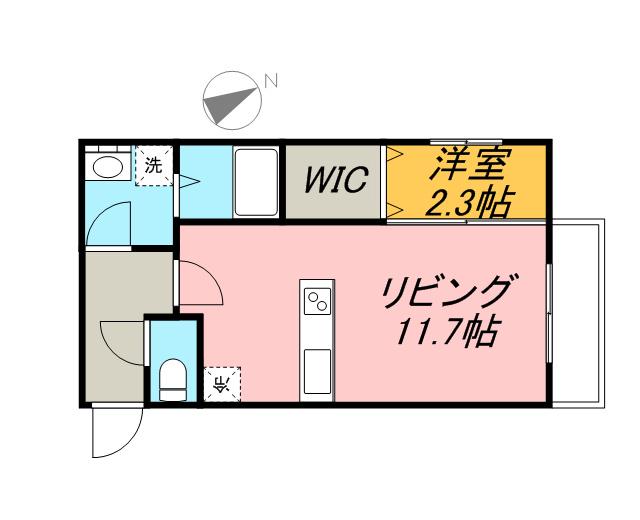 コンフォートN・妙典(1LDK/2階)の間取り写真