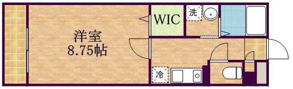 第3エーデルハイム(1K/1階)の間取り写真