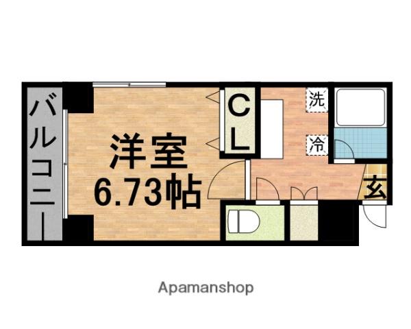 ヤサカハイム市川(1K/3階)の間取り写真
