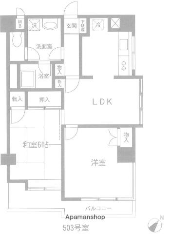 メゾン陣屋行徳 5階階 間取り