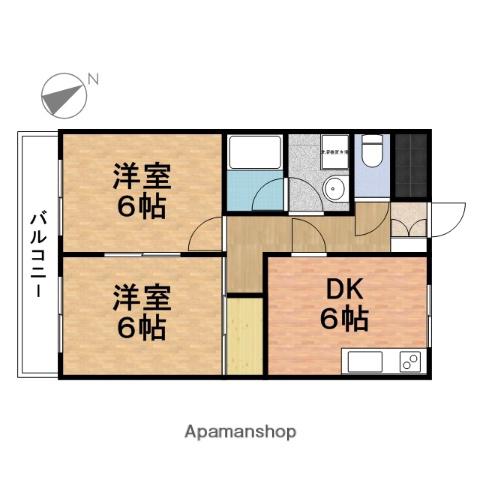 セルマーハイツ(2DK/2階)の間取り写真