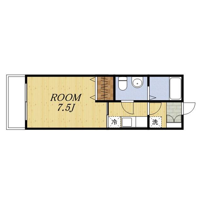 ミネルヴァハイツ(1K/2階)の間取り写真