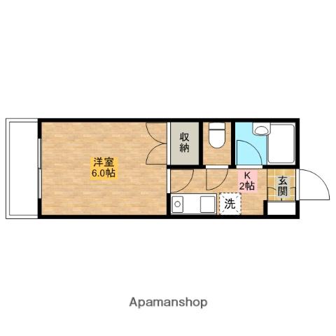 メゾン・ド・ワコー(1K/2階)の間取り写真