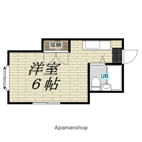 シバタコーポ(ワンルーム/1階)の間取り写真