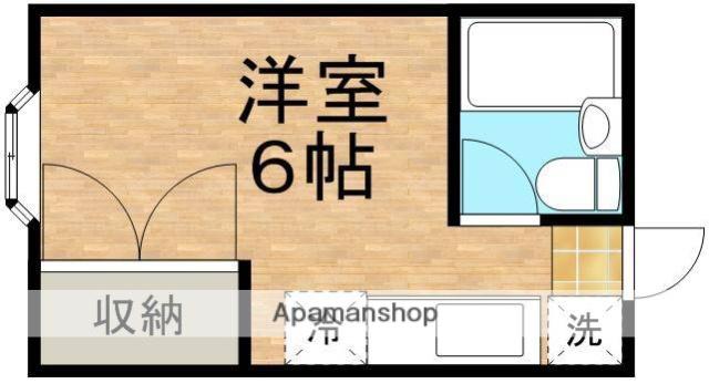 シバタコーポ(ワンルーム/1階)の間取り写真