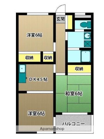 ライフパレス新浜 3階階 間取り