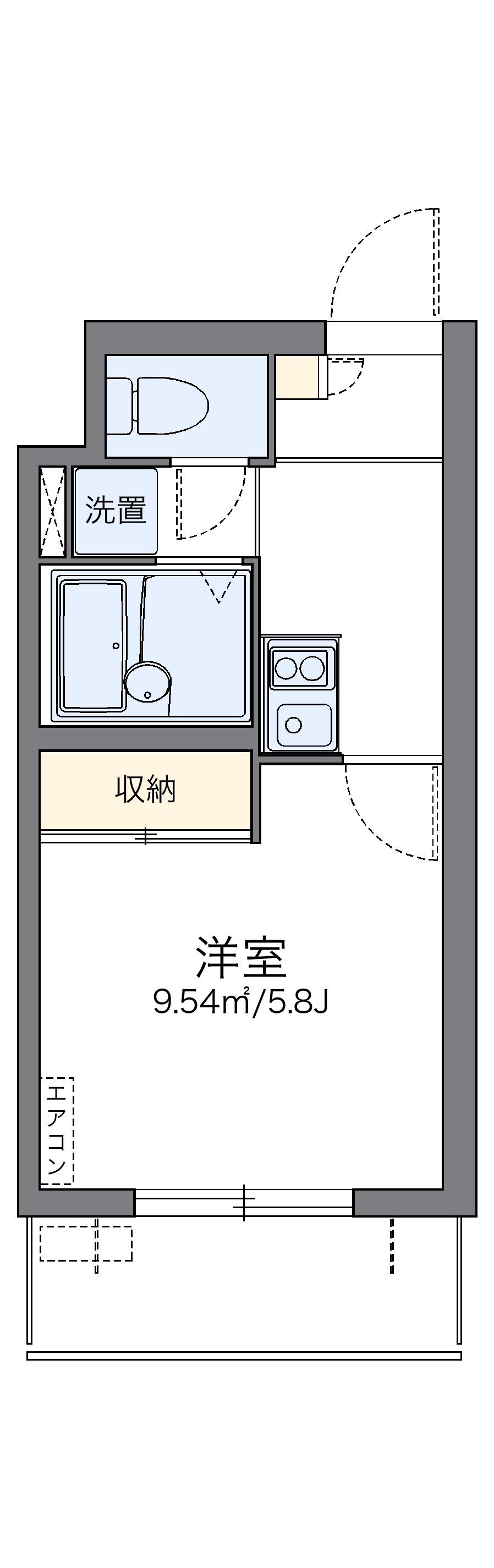 レオパレスオゥル 4階階 間取り