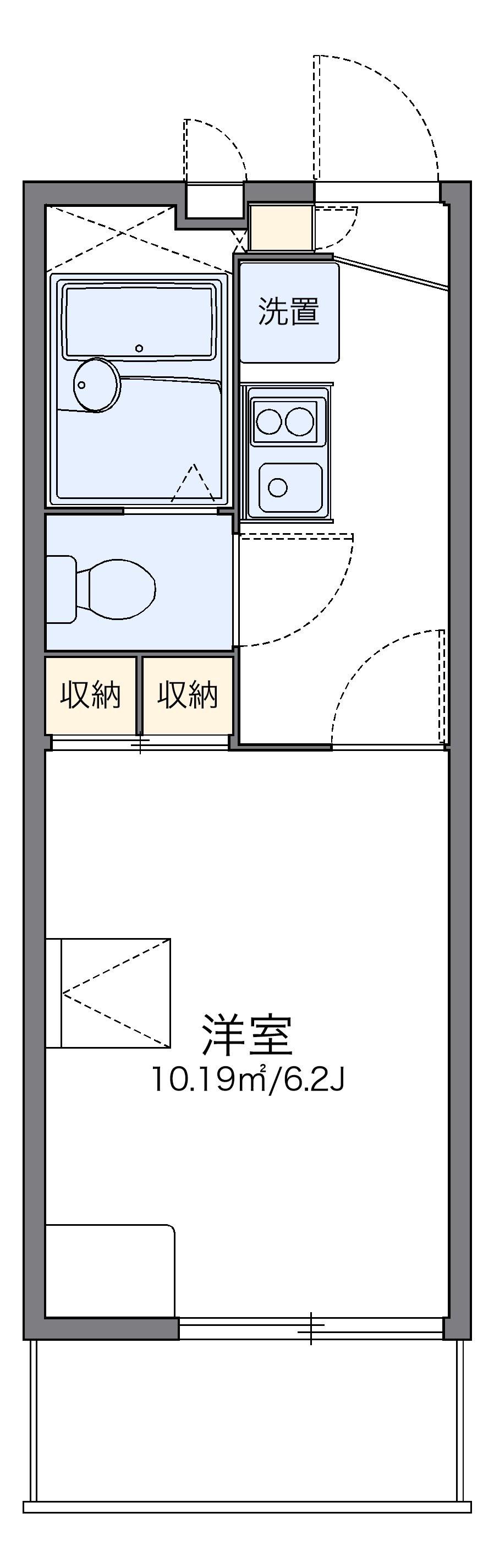 レオパレス アルブルヴィラージュ(1K/3階)の間取り写真