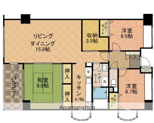 L-PLACE下総中山Ⅰ(3LDK/3階)の間取り写真