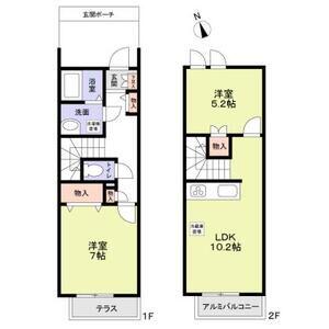 JARDIN(2LDK/1階)の間取り写真