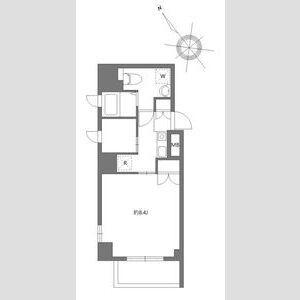 ジュモー京成船橋(1K/5階)の間取り写真
