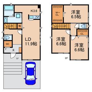 総武・中央緩行線 下総中山駅 徒歩3分 1階建 築3年(3LDK)の間取り写真