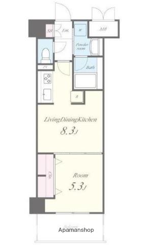 CON FIORIRE(1DK/5階)の間取り写真