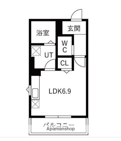 ASOBI BASE 行徳駅前(ワンルーム/1階)の間取り写真