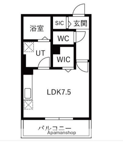 ASOBI BASE 行徳駅前(ワンルーム/1階)の間取り写真