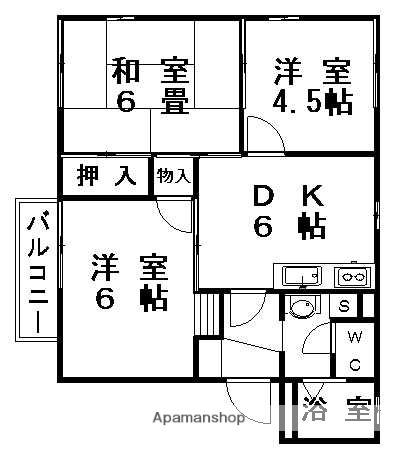 Y.T.MハイムA棟 2階階 間取り