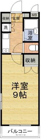 ジュネス水谷NO2(1K/1階)の間取り写真