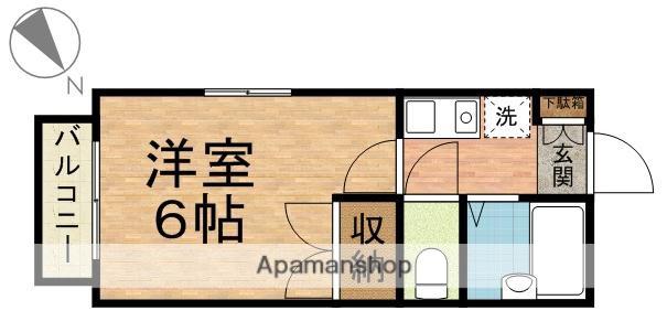 メープルハウス(1K/2階)の間取り写真