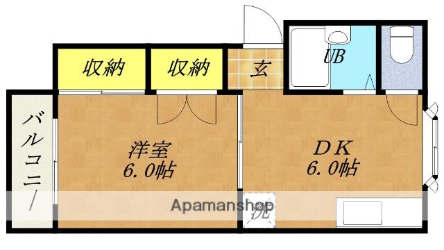 ストークハイツ鈴木(1DK/2階)の間取り写真
